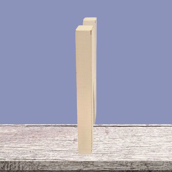 Alphabet Wall Decor, Craft, Large Wooden Letters O N E Distressed White 6" - Picture 8 of 13